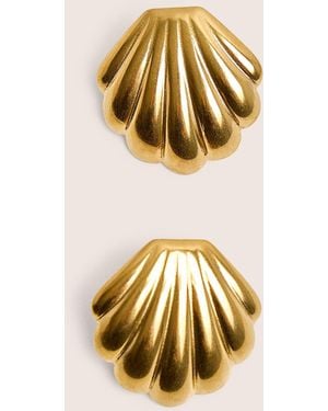 Public Desire Shell Detail Earrings Gold - Metallic