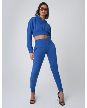 Public Desire Cinched High Waisted Joggers Cobalt Blue