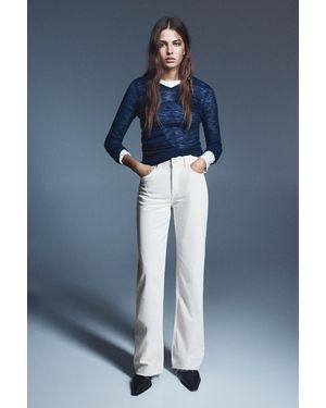 Pull&Bear High-Waist Wide Straight-Leg Jeans - White