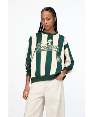Pull&Bear Peanuts Sweatshirt - Green