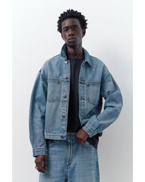 Pull&Bear Denim Trucker Jacket - Blue