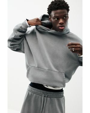 Pull&Bear Washed Stwd Hood - Grey