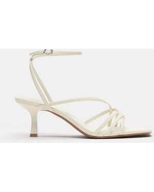 Pull&Bear Absatzsandalen Mit Riemchen - Weiß