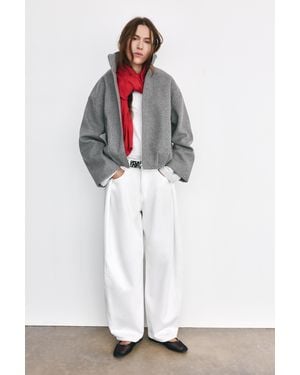 Pull&Bear Ballon-Bomberjacke - Grau