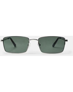 Pull&Bear Metallic-Sonnenbrille - Grün