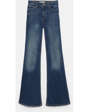 Pull&Bear Skinny Flared Jeans - Blue
