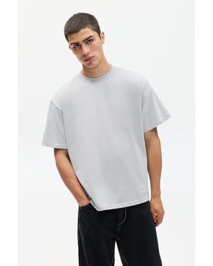 Pull&Bear Heavy Weight Short Sleeve T-Shirt - White