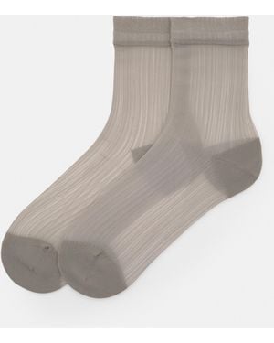 Pull&Bear Hohe Struktursocken - Grau