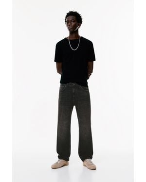 Pull&Bear Straight-Leg Vintage Jeans - Black