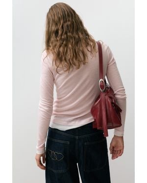 Pull&Bear Shoulder Bag With Buckle - Red