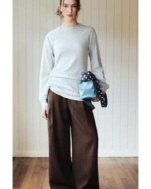 Pull&Bear Long Sleeve T-Shirt With Gathers - Multicolour