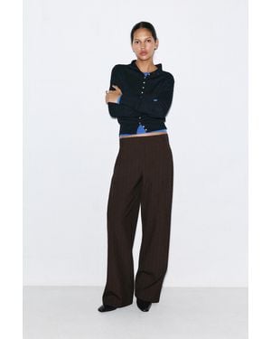 Pull&Bear Anzughose Mit Bundfalten - Blau