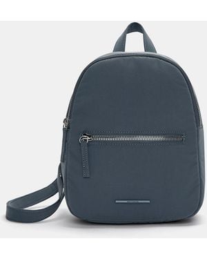 Pull&Bear Mini Nylon Backpack - Blue