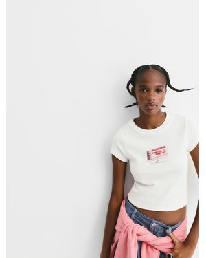 Pull&Bear Matchbox Graphic T-Shirt - White