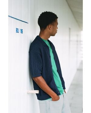 Pull&Bear Hemd Mit Lockerem Strickmuster - Weiß