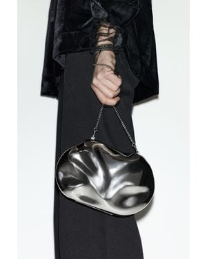 Pull&Bear Metallisiertes Box-Clutch - Schwarz