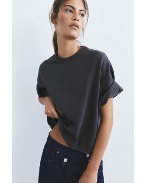 Pull&Bear Boxy Short Sleeve T-Shirt - Black