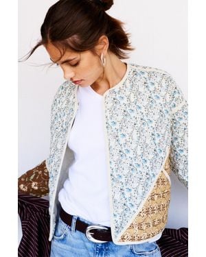 Pull&Bear Quilted Patchwork Jacket - White