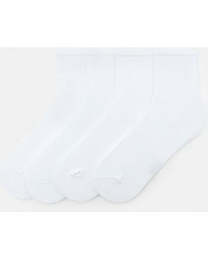 Pull&Bear Pack Of 4 Fine Socks - White