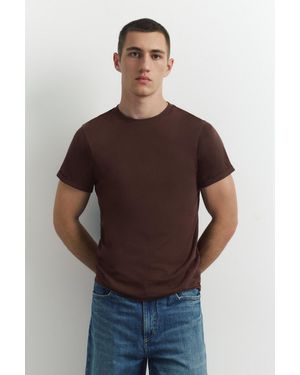 Pull&Bear Muscle Fit T-Shirt - Brown