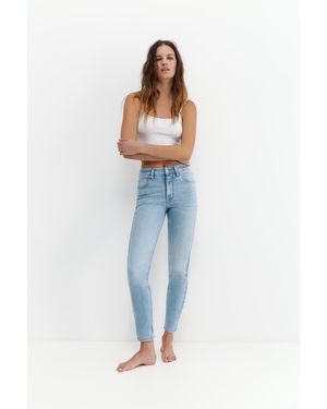 Pull&Bear High-Waist Skinny Jeans - Blue