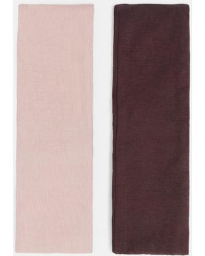 Pull&Bear 2-Pack Of Wide Fur Headbands - Pink