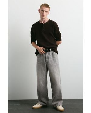 Pull&Bear Relaxed Fit Baggy Jeans - Grey