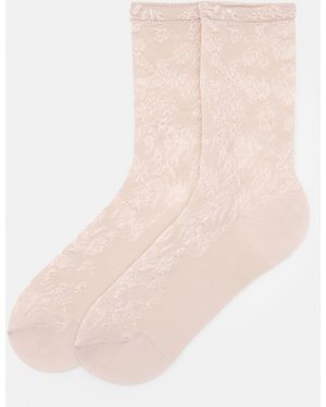 Pull&Bear Textured Raised Socks - White