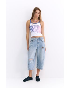 Pull&Bear Pleasures X Stwd Jorts - Blue