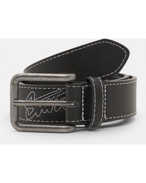 Pull&Bear Stwd Embroidered Belt - Black