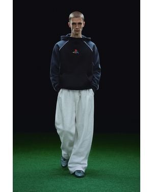 Pull&Bear Playstation X Stwd Panelled Hoodie - Green