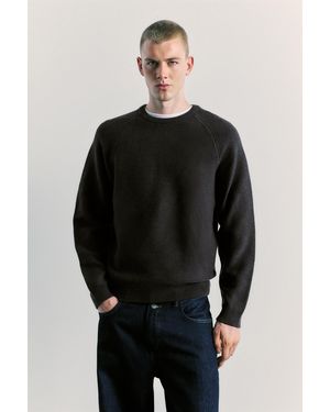 Pull&Bear Raglan Sleeve Jumper - Black