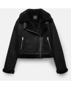 Pull&Bear Short Reversible Jacket - Black