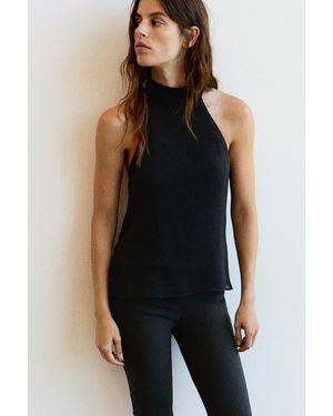 Pull&Bear Flowing Halter Top - Blue