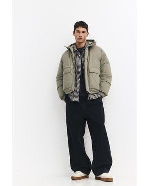Pull&Bear Cropped Puffer Jacket - Grey