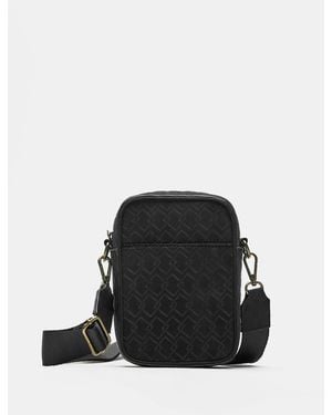 Pull&Bear Stwd Embossed Crossbody Bag - Black