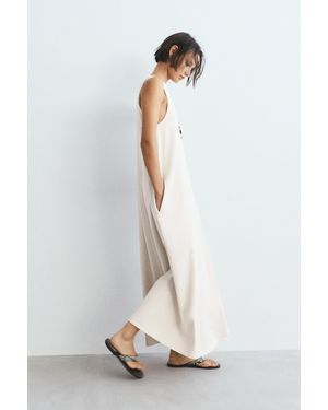 Pull&Bear Long Sleeveless Dress - White