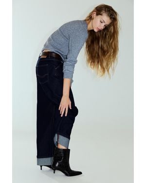 Pull&Bear Stiefeletten Mit Absatz Und Struktur - Schwarz