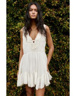 Pull&Bear Short Ruffled Dress - Green