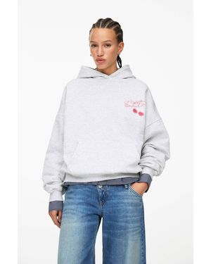 Pull&Bear Stwd Hoodie With Cherries - White