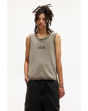 Pull&Bear Washed Stwd Vest Top - Multicolour