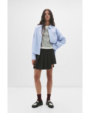 Pull&Bear Gingham Check Shirt - Blue