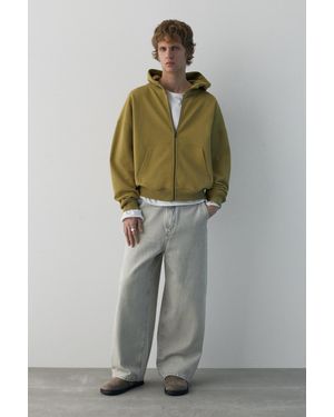 Pull&Bear Bestickte Skater-Jeans - Grün