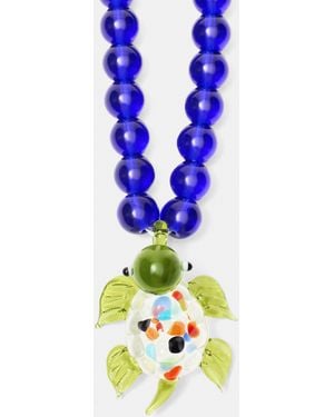Pull&Bear Pleasures X Stwd Bead Necklace - Blue
