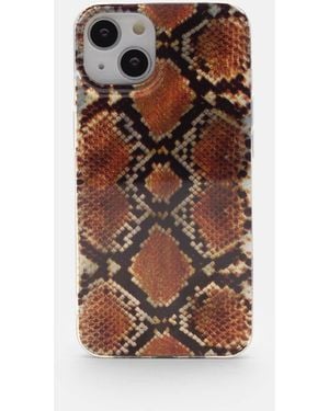 Pull&Bear Snakeskin Print Iphone Case - Brown