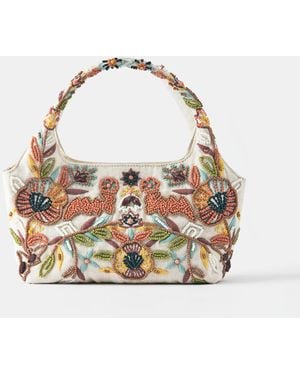Pull&Bear Beaded Handbag - Blue