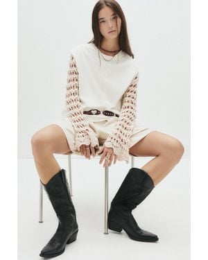 Pull&Bear Cowboystiefel - Natur