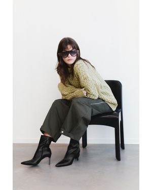 Pull&Bear Stiletto Heel Ankle Boots - Black