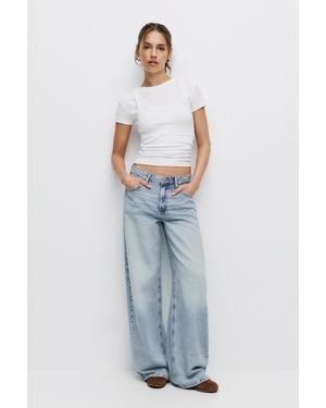 Pull&Bear Loose Oversize Jeans - Blue