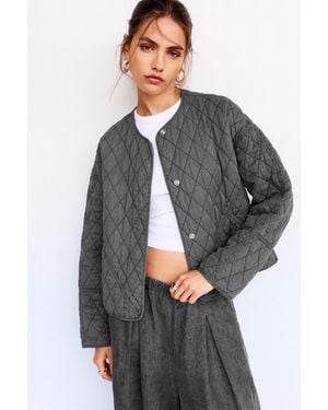 Pull&Bear Lightweight Padded Jacket - Grey